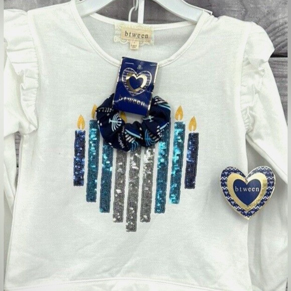 Btween Hanukkah 3 piece set - bling sweater - Picture 3 of 3